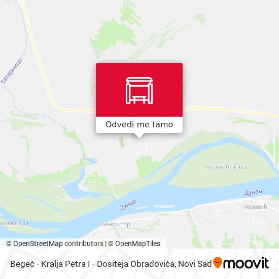 Begeč - Kralja Petra I - Dositeja Obradovića mapa