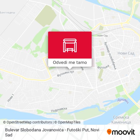 Bulevar Slobodana Jovanovića - Futoški Put mapa