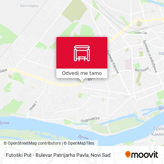 Futoški Put - Bulevar Patrijarha Pavla mapa