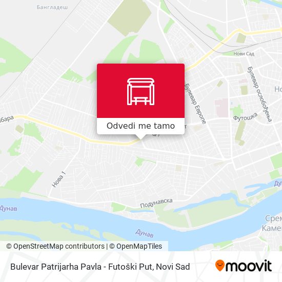 Bulevar Patrijarha Pavla - Futoški Put mapa