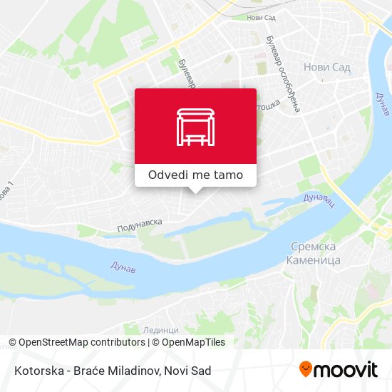 Kotorska - Braće Miladinov mapa