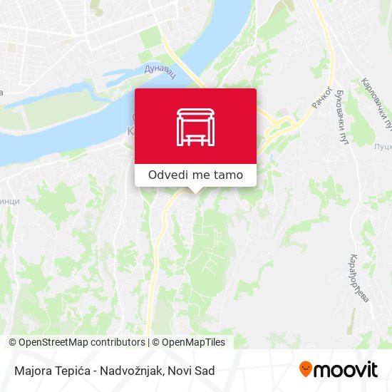 Majora Tepića - Nadvožnjak mapa