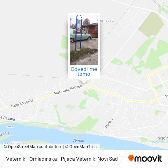 Veternik - Omladinska - Pijaca Veternik mapa