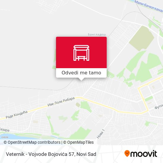 Veternik - Vojvode Bojovića 57 mapa