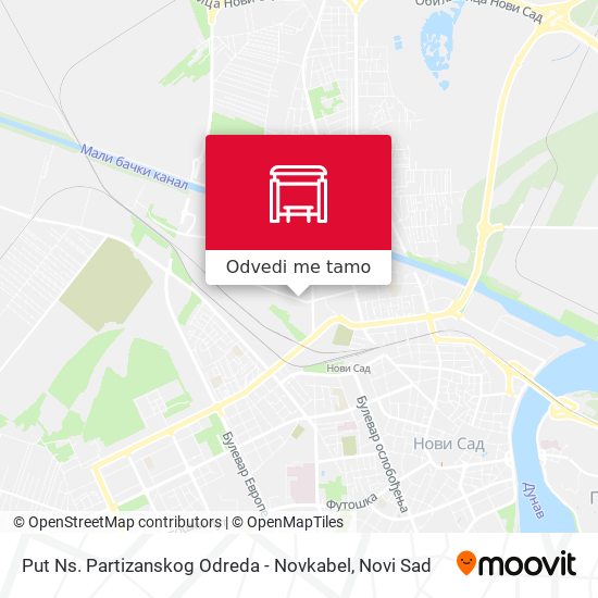 Put Ns. Partizanskog Odreda - Novkabel mapa