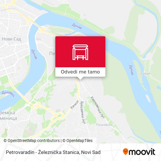 Petrovaradin - Železnička Stanica mapa