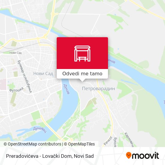 Preradovićeva - Lovački Dom mapa