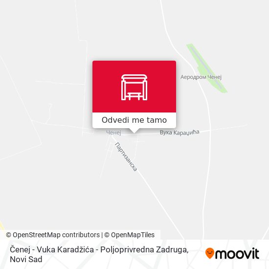 Čenej - Vuka Karadžića - Poljoprivredna Zadruga mapa