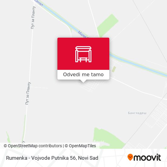 Rumenka - Vojvode Putnika 56 mapa