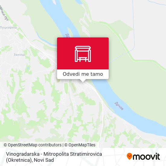 Vinogradarska - Mitropolita Stratimirovića (Okretnica) mapa