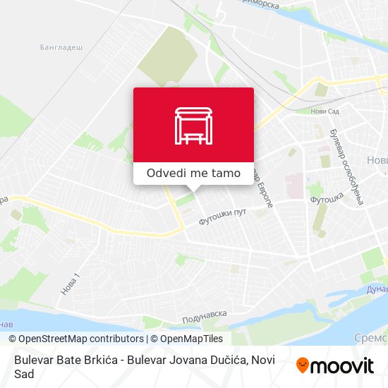 Bulevar Bate Brkića - Bulevar Jovana Dučića mapa