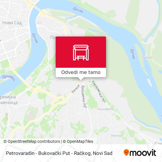 Petrovaradin - Bukovački Put - Račkog mapa