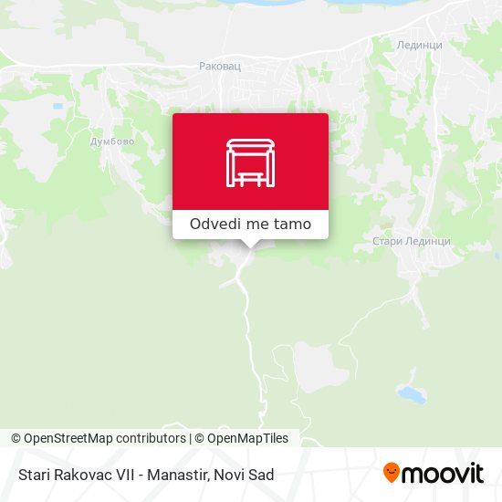 Stari Rakovac VII - Manastir mapa
