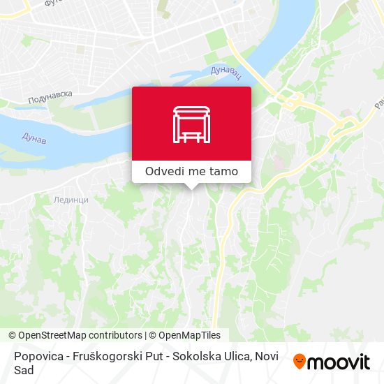 Popovica - Fruškogorski Put - Sokolska Ulica mapa