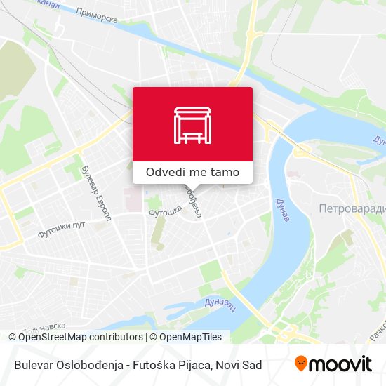 Bulevar Oslobođenja - Futoška Pijaca mapa