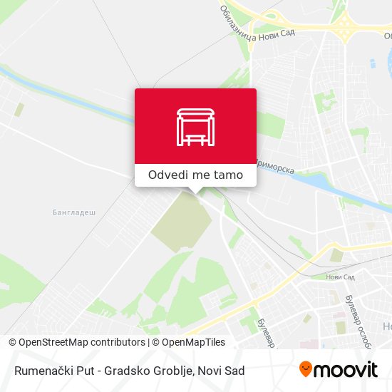 Rumenački Put - Gradsko Groblje mapa