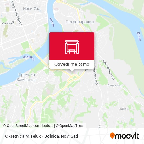 Okretnica Mišeluk - Bolnica mapa