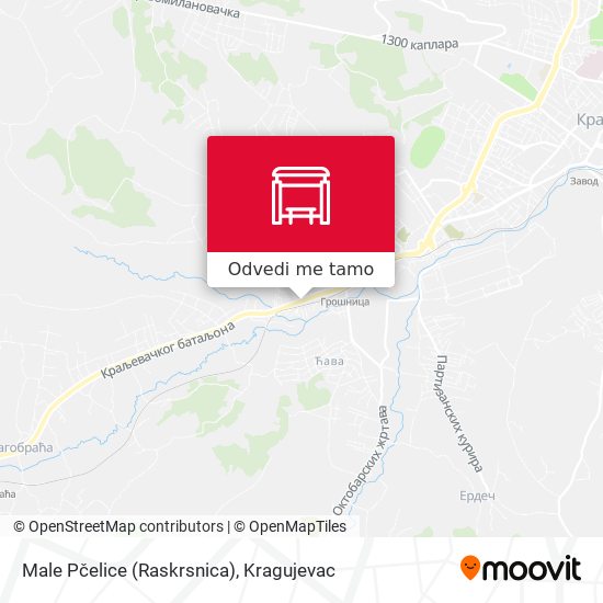 Male Pčelice (Raskrsnica) mapa