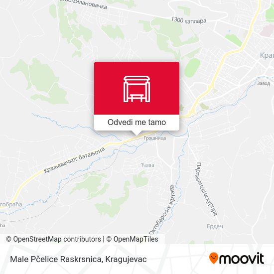 Male Pčelice Raskrsnica mapa