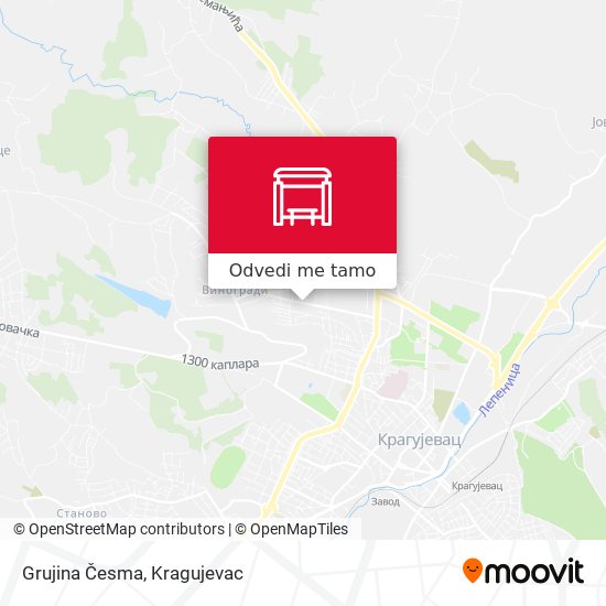 Grujina Česma mapa