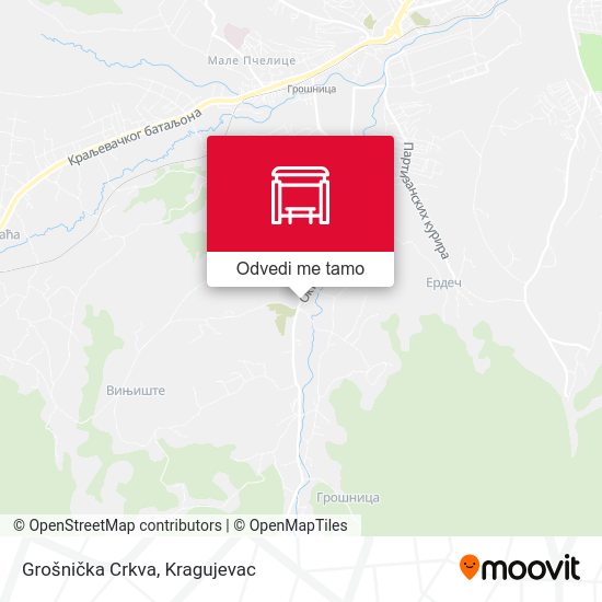 Grošnička Crkva mapa