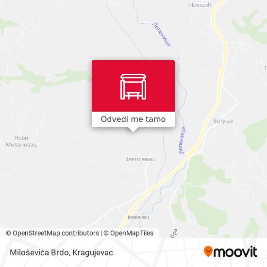 Miloševića Brdo mapa