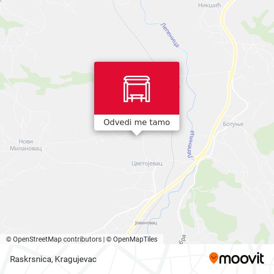 Milosavljevići Raskrsnica mapa