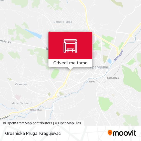 Grošnička Pruga mapa