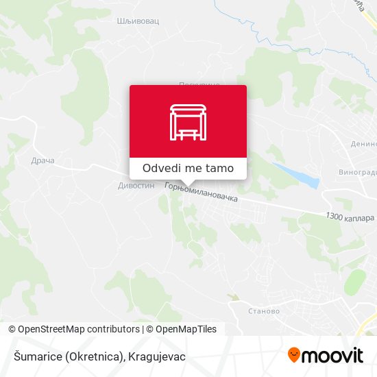 Šumarice (Okretnica) mapa