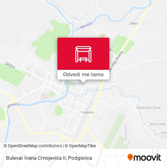 Bulevar Ivana Crnojevića II mapa