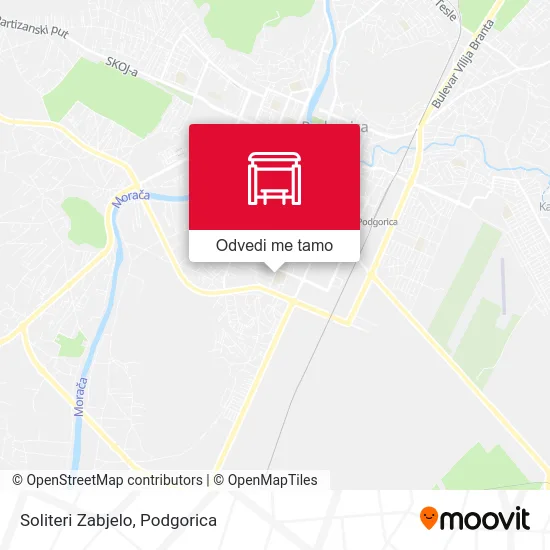 Soliteri Zabjelo mapa