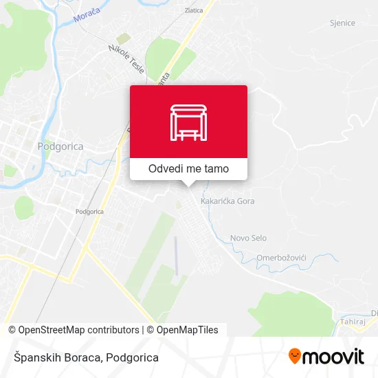 Španskih Boraca mapa