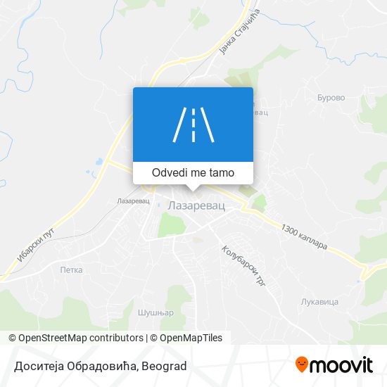 Доситеја Обрадовића mapa