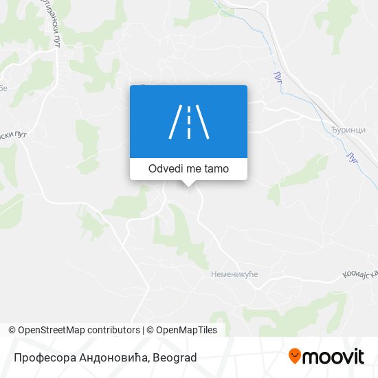 Професора Андоновића mapa