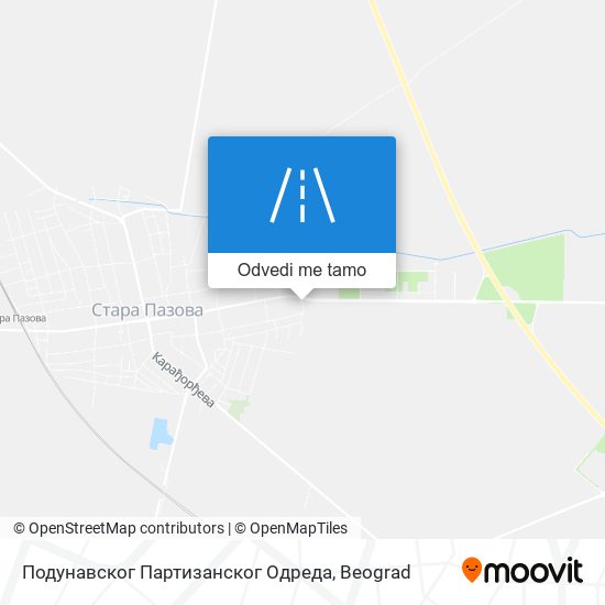 Подунавског Партизанског Одреда mapa