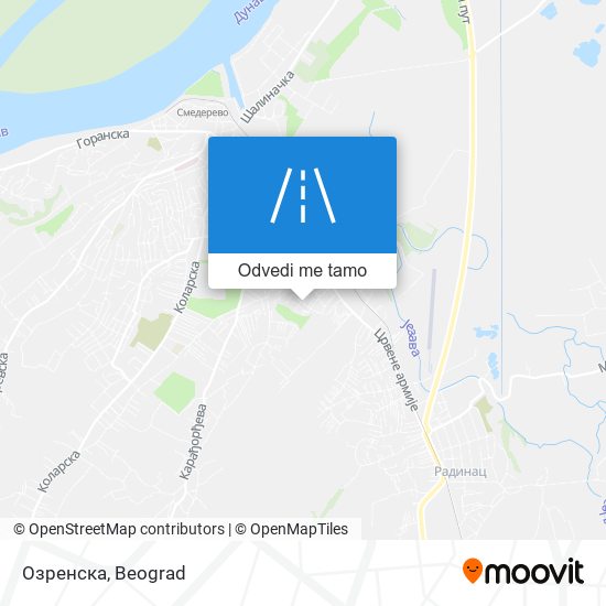 Озренска mapa