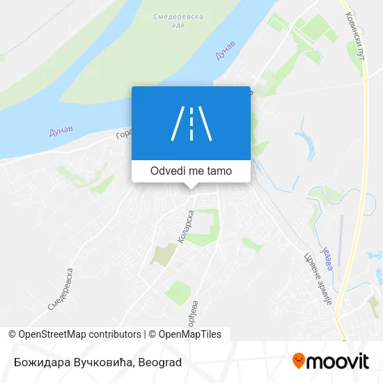 Божидара Вучковића mapa