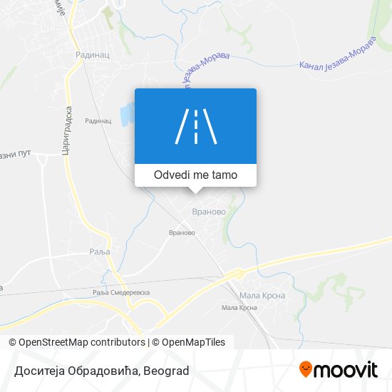 Доситеја Обрадовића mapa