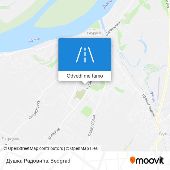 Душка Радовића mapa