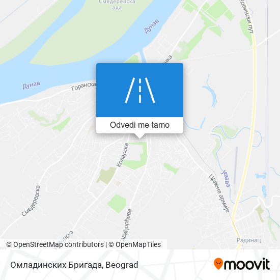 Омладинских Бригада mapa