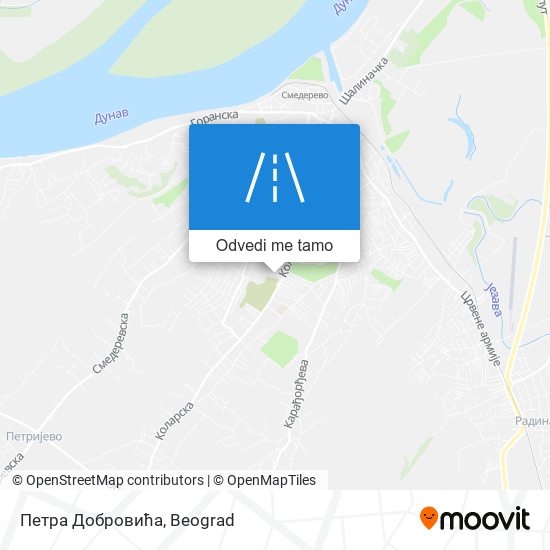 Петра Добровића mapa