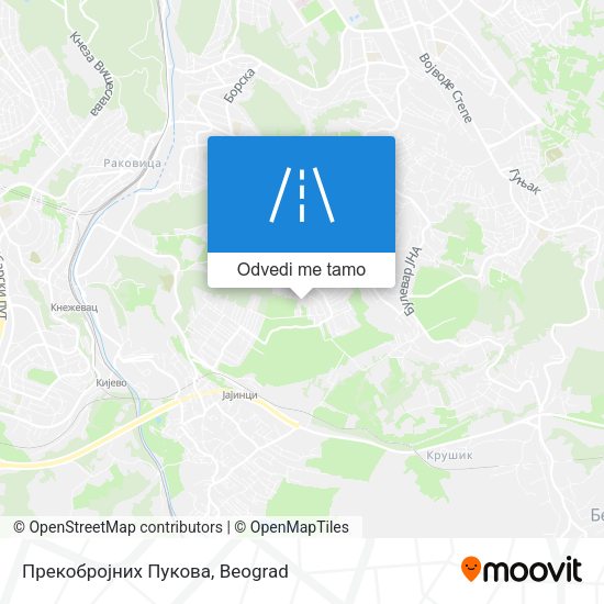 Прекобројних Пукова mapa