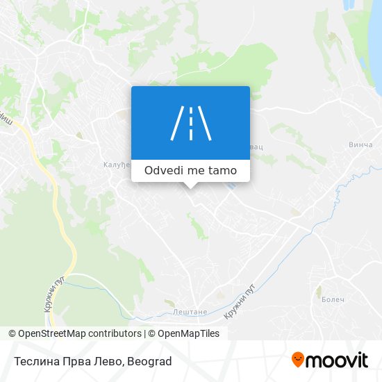 Теслина Прва Лево mapa