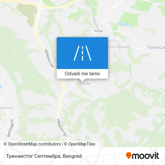 Тринаестог Септембра mapa