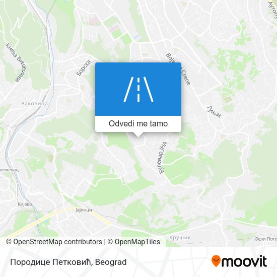 Породице Петковић mapa