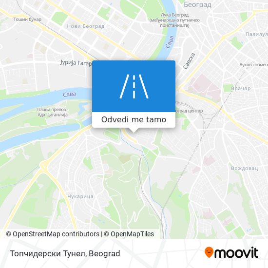 Топчидерски Тунел mapa