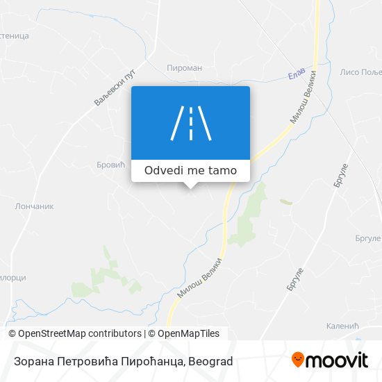 Зорана Петровића Пироћанца mapa