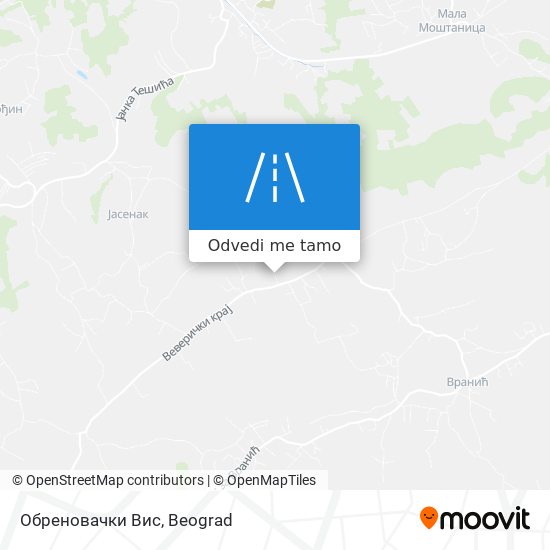 Обреновачки Вис mapa