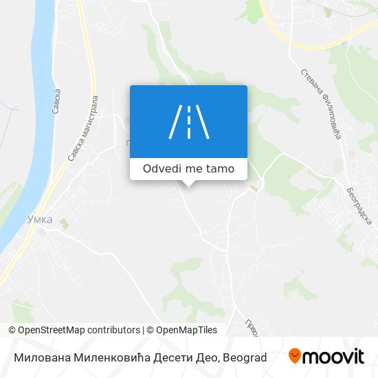 Милована Миленковића Десети Део mapa