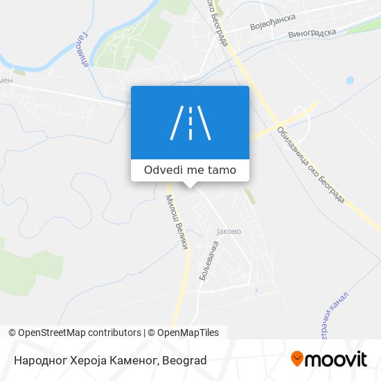 Народног Хероја Каменог mapa